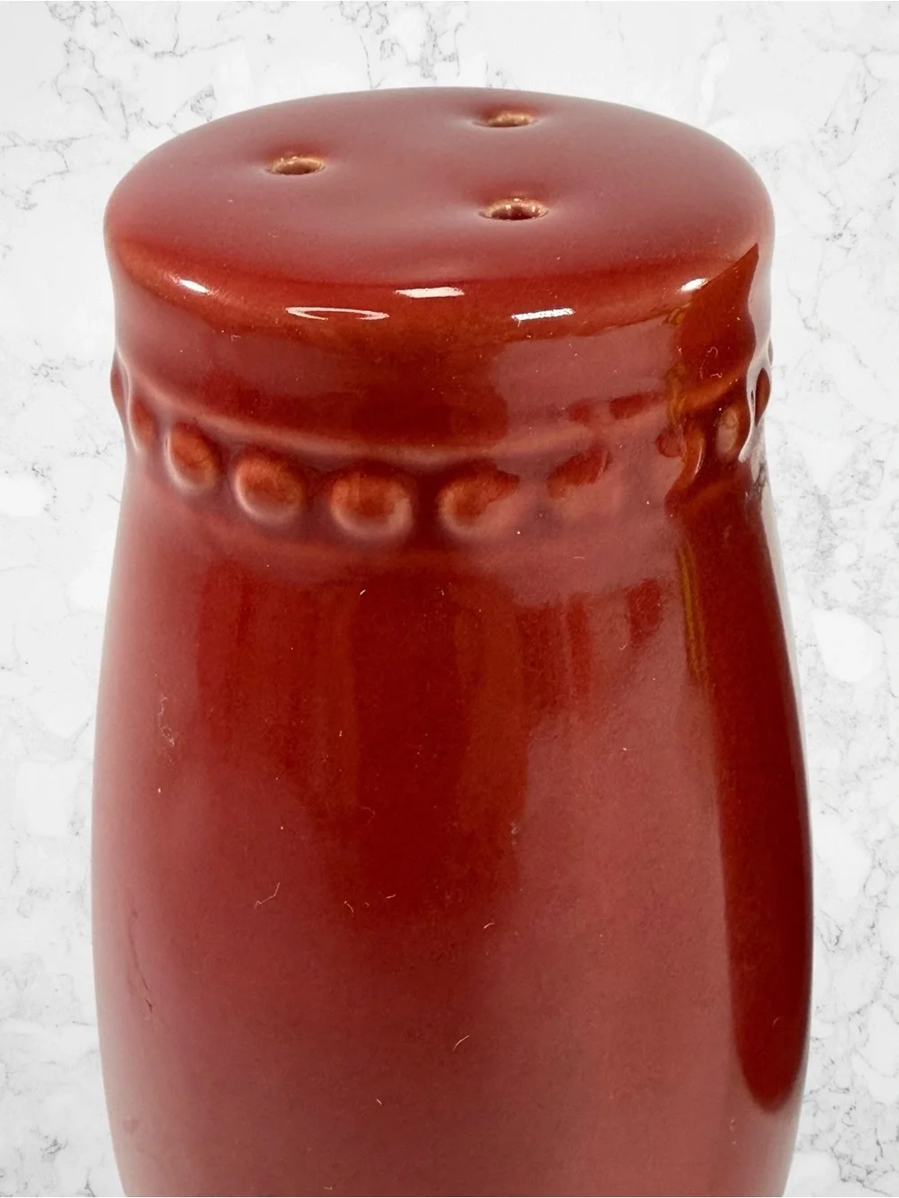 Vintage Pier 1 Spice Route Collection Paprika Color Salt Pepper Set Red New Cork